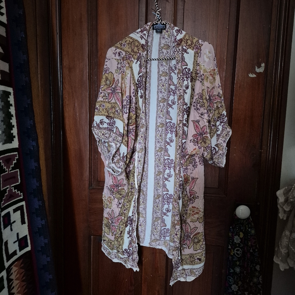 Angie Floral Kimono Womens Medium
